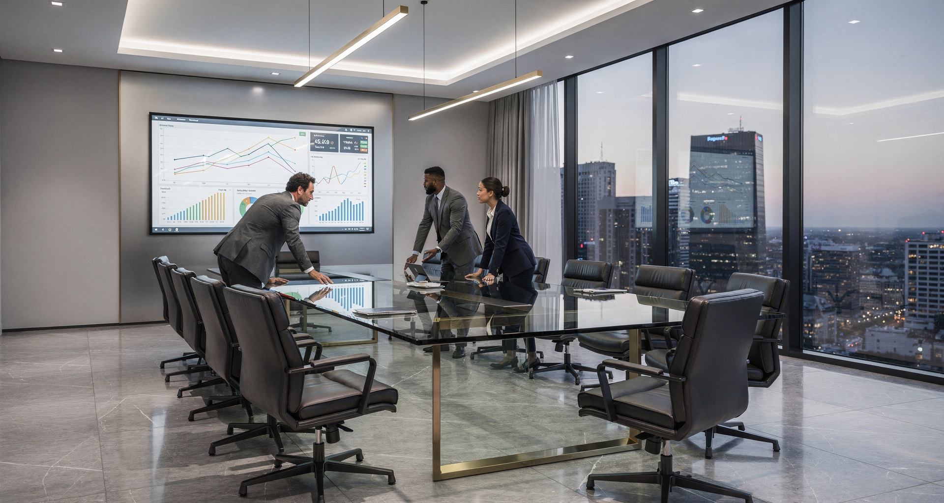 B2B business consultants in a strategic advisory meeting